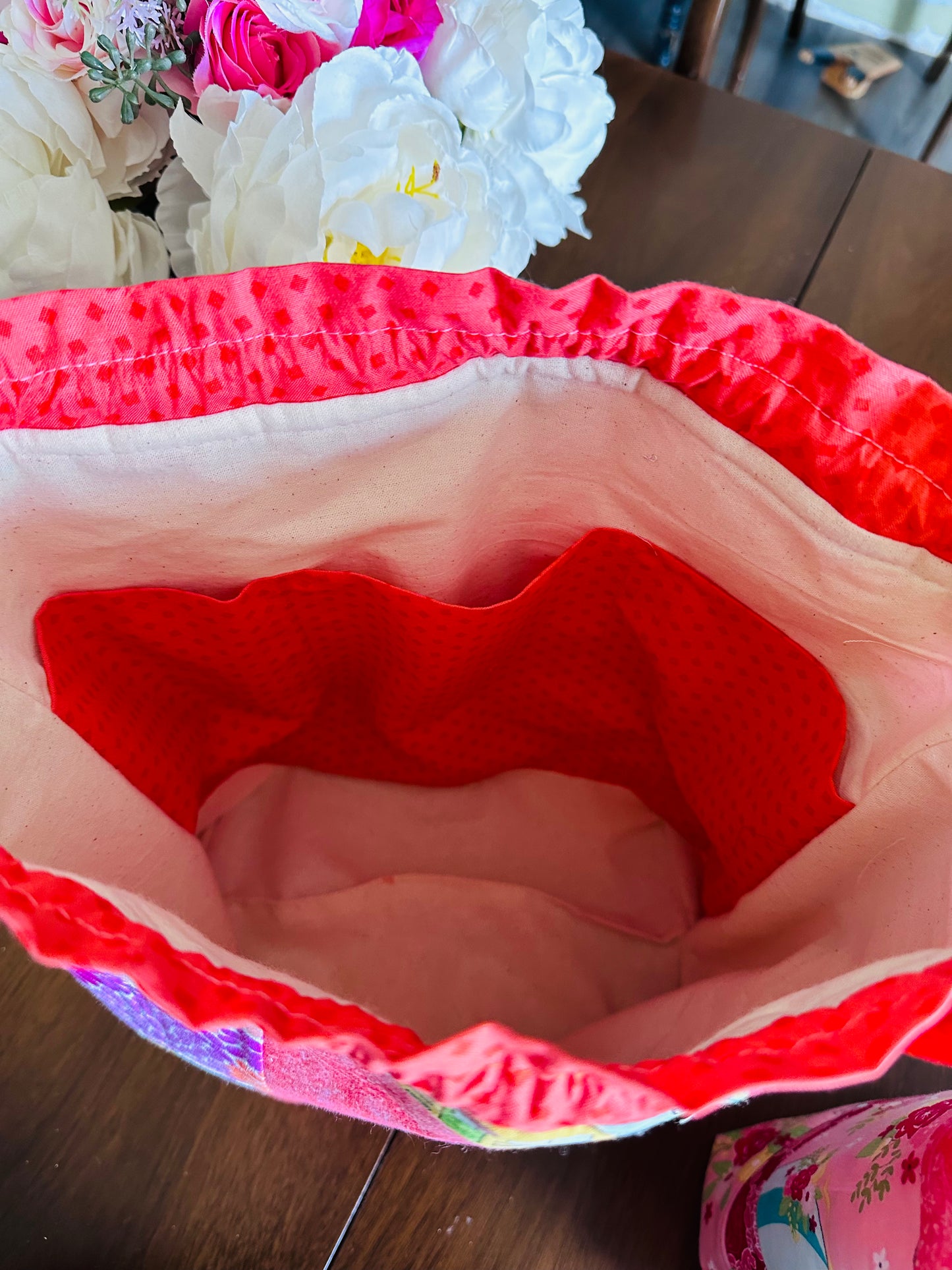 Large Floral Project Bag