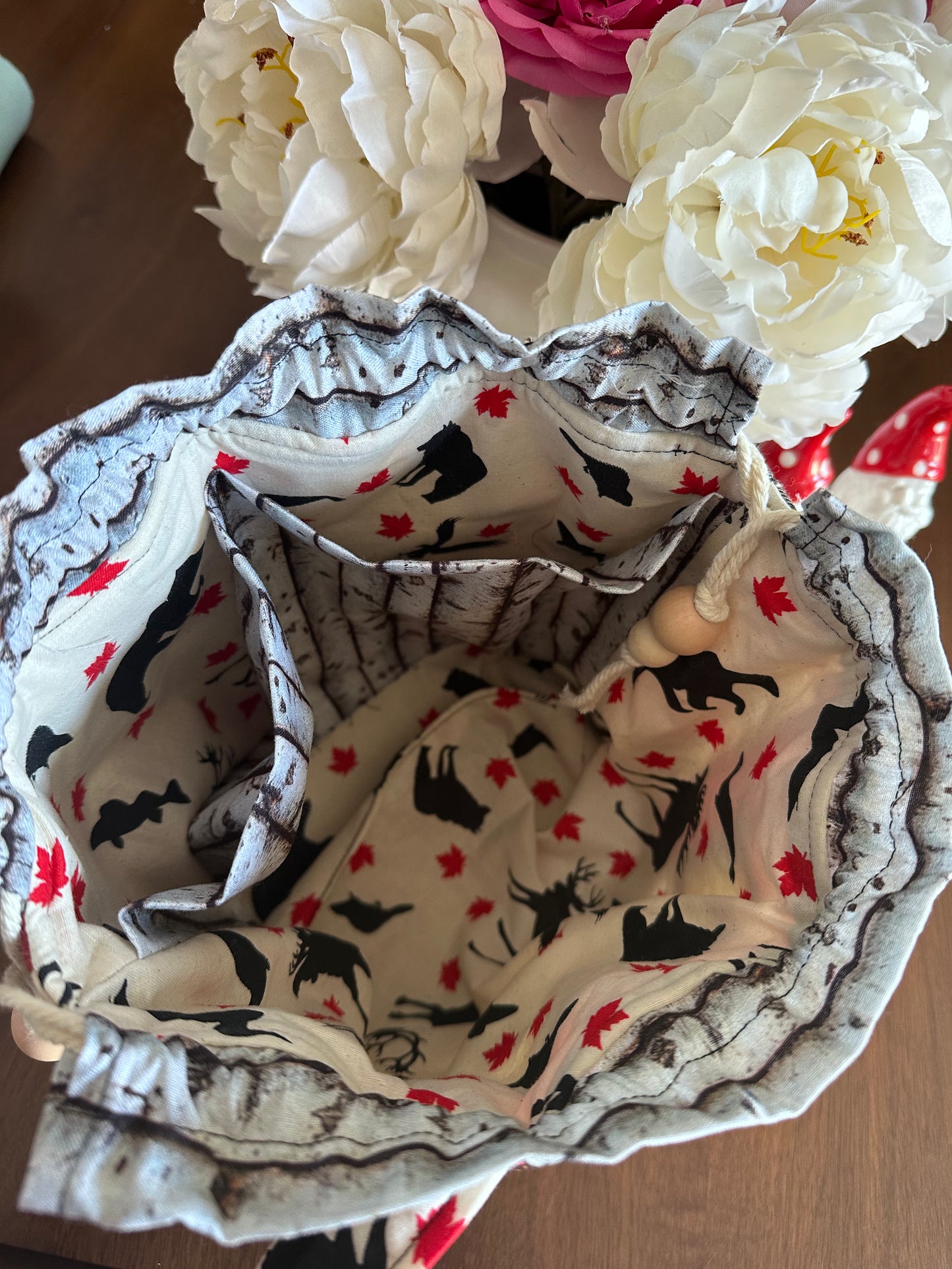 Large Canada Quilted Project Bag