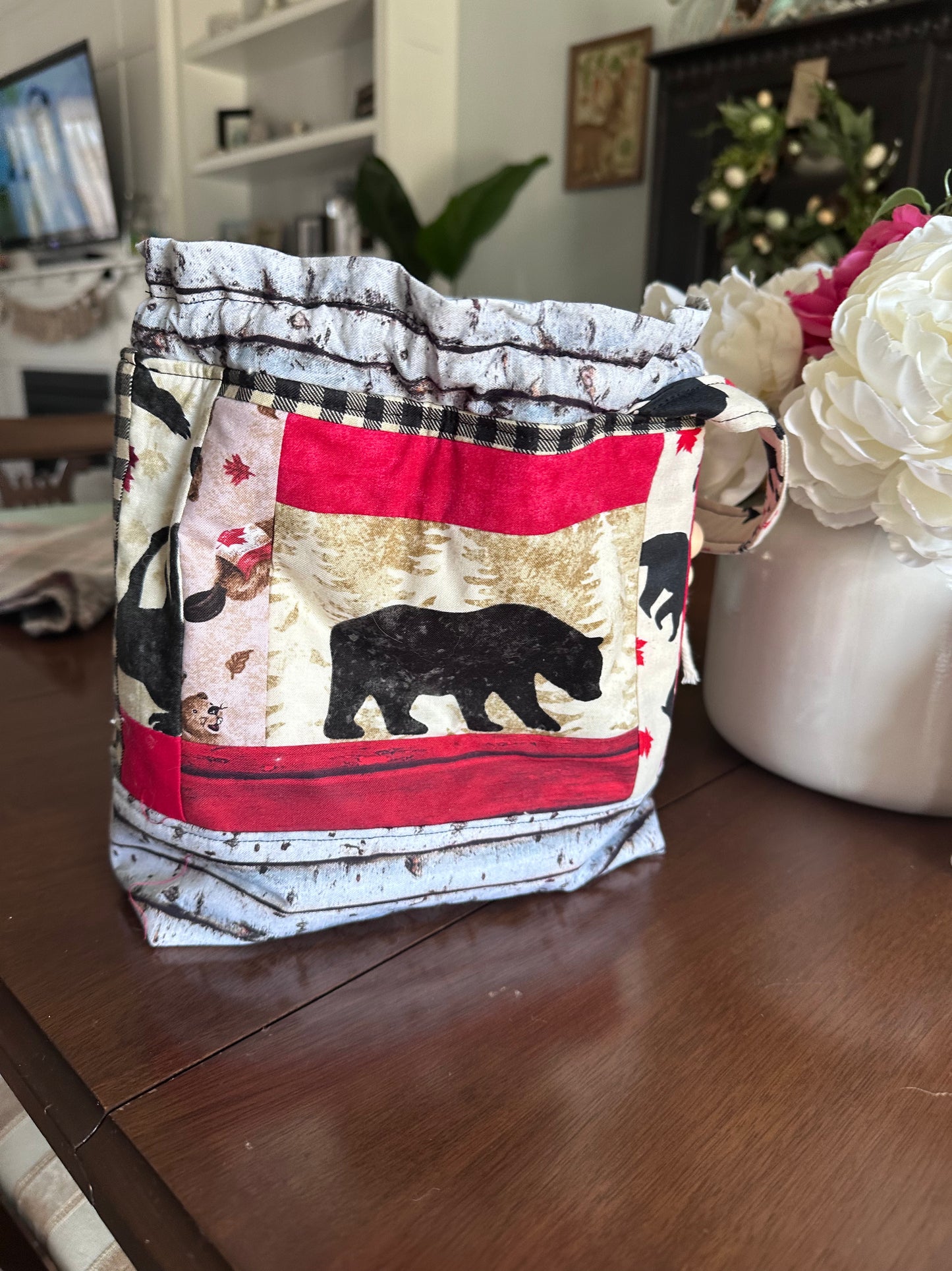 Large Canada Quilted Project Bag